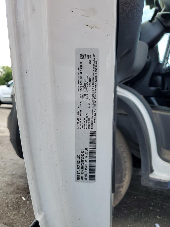 2023 Ram Promaster 2500 2500 High VIN: 3C6LRVCG1PE533461 Lot: 55983335