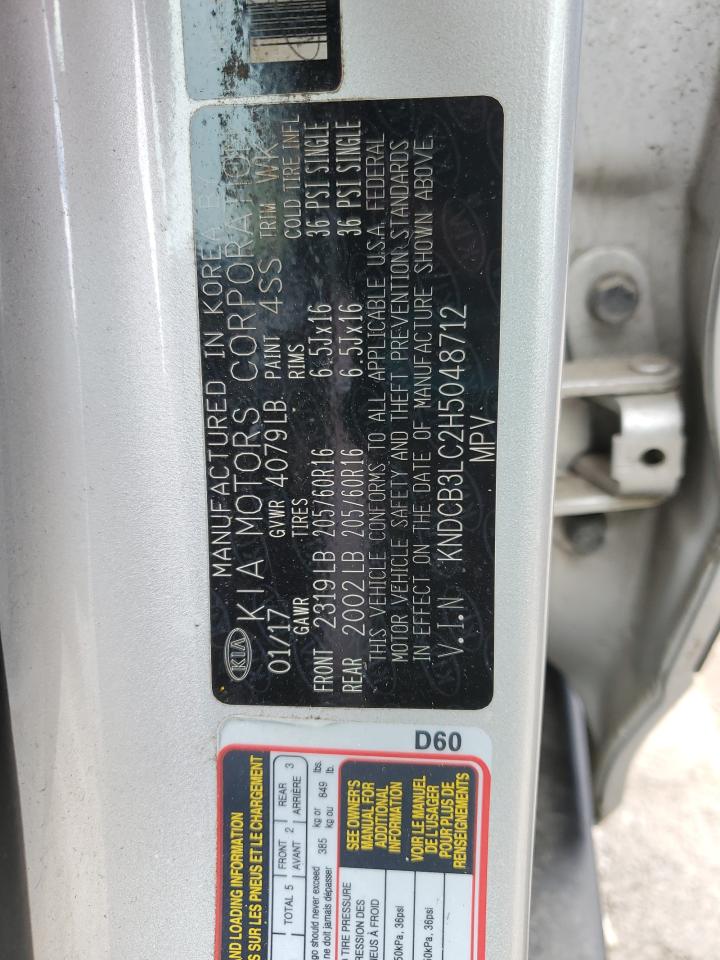2017 Kia Niro Fe VIN: KNDCB3LC2H5048712 Lot: 56364085
