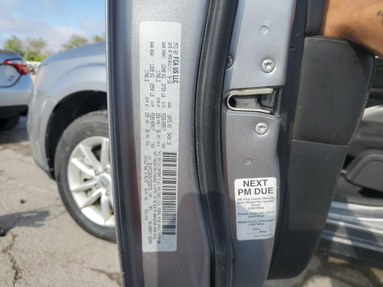 2017 Dodge Journey Sxt VIN: 3C4PDCBG5HT526573 Lot: 56756255