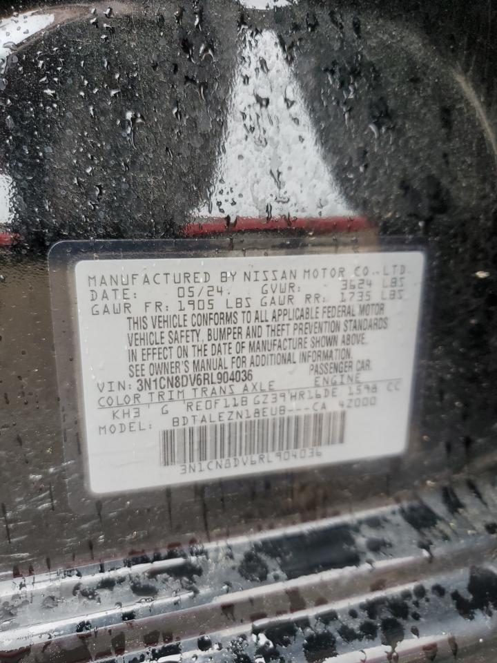 2024 Nissan Versa S VIN: 3N1CN8DV6RL904036 Lot: 57171745