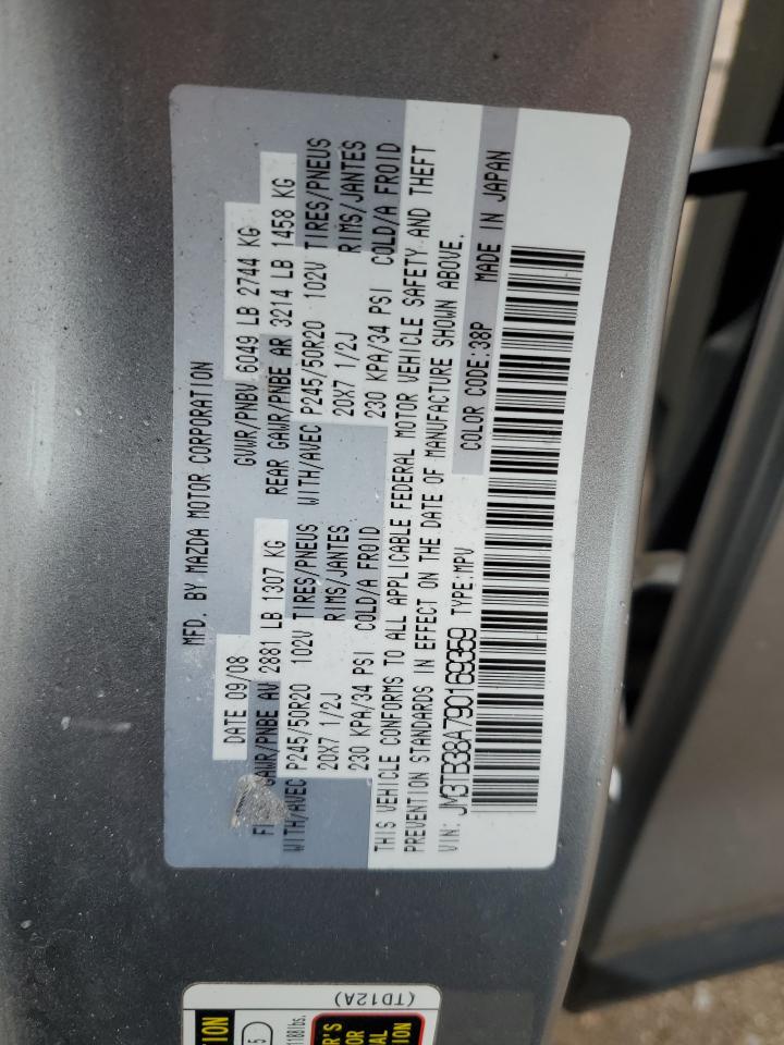 2009 Mazda Cx-9 VIN: JM3TB38A790169359 Lot: 55126835