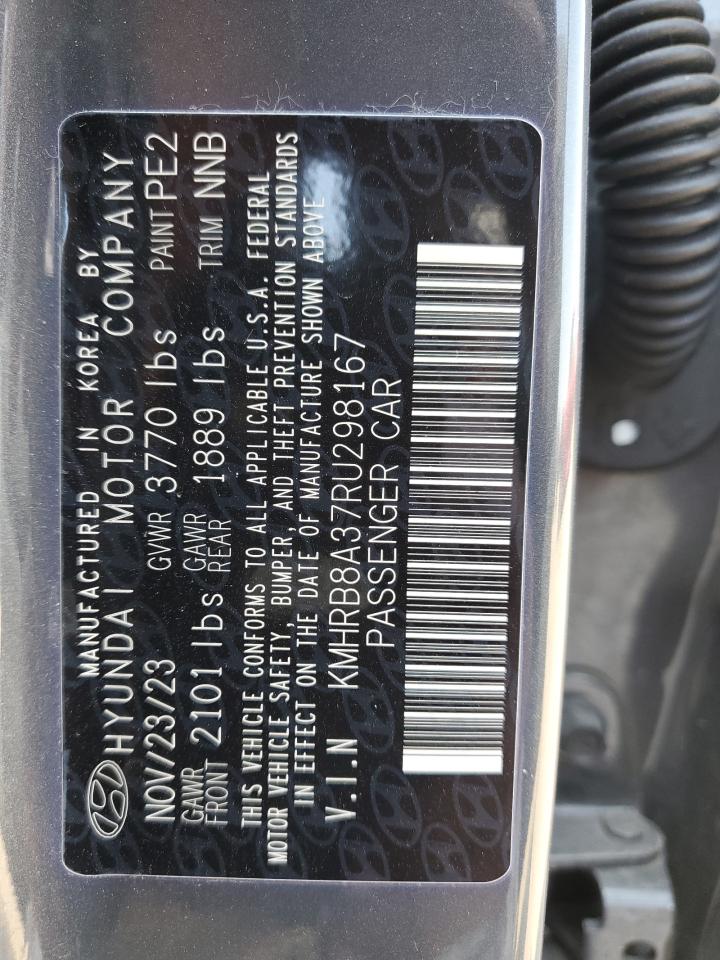 2024 Hyundai Venue Se VIN: KMHRB8A37RU298167 Lot: 56064105