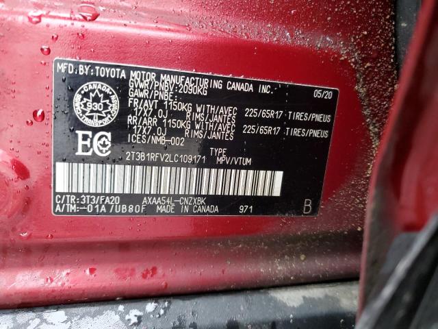 2020 TOYOTA RAV4 LE  