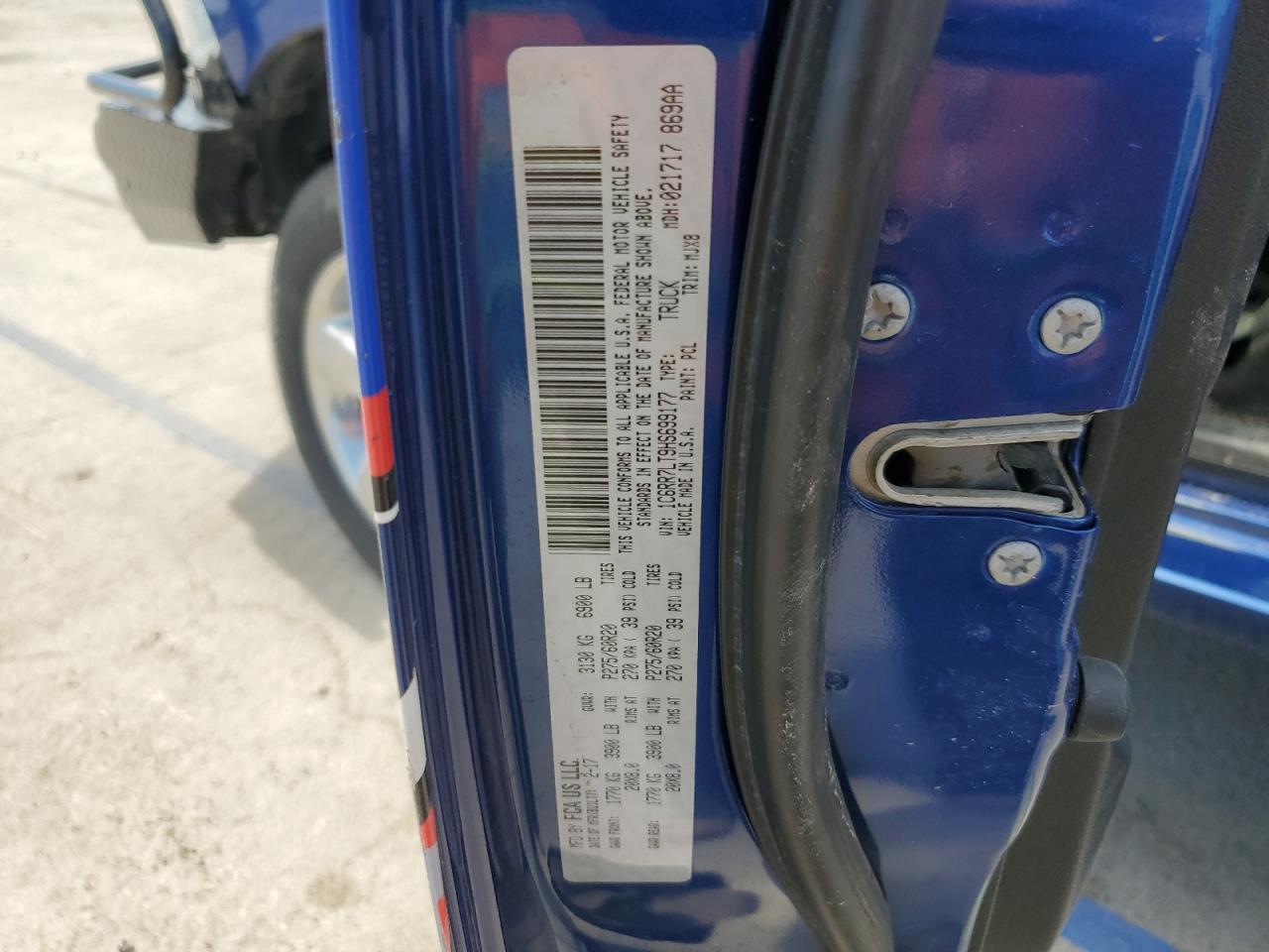 2017 Ram 1500 Slt VIN: 1C6RR7LT9HS699177 Lot: 56863905