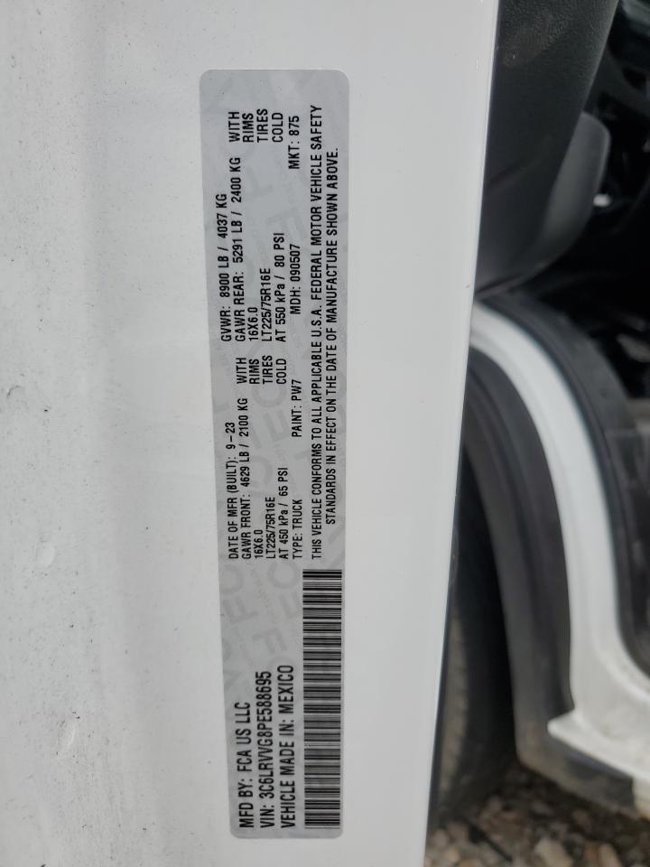 2023 Ram Promaster 2500 2500 Standard VIN: 3C6LRVVG8PE588695 Lot: 55992305