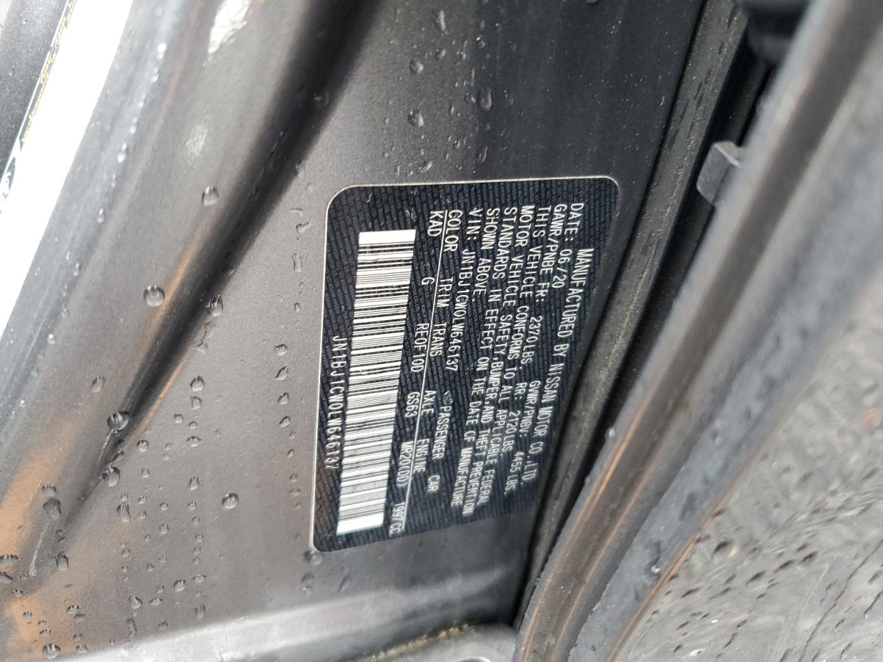 2020 Nissan Rogue Sport S VIN: JN1BJ1CW0LW646137 Lot: 56873725