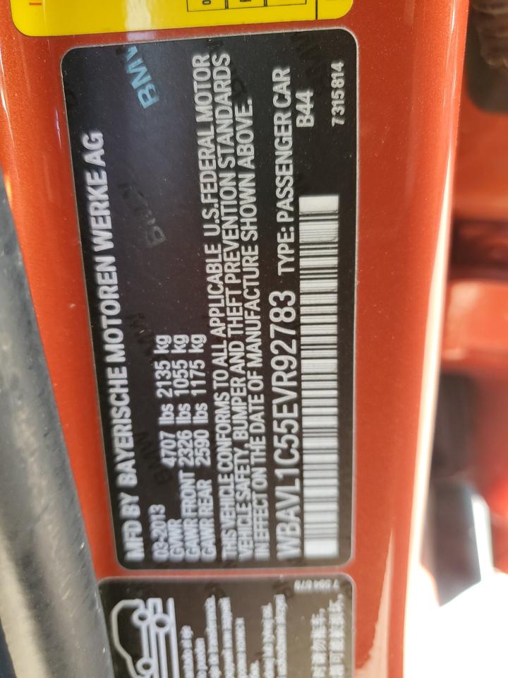 2014 BMW X1 xDrive28I VIN: WBAVL1C55EVR92783 Lot: 57389585