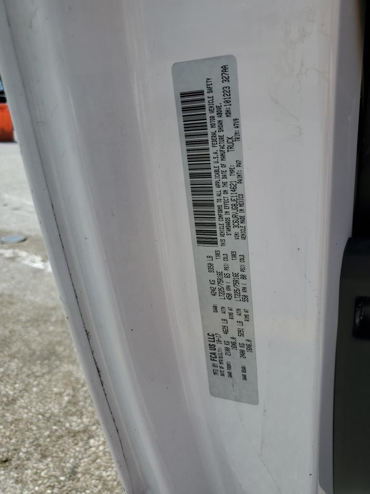 2018 Ram Promaster 3500 3500 High VIN: 3C6URVJG8JE114621 Lot: 55064445