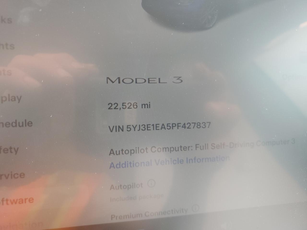 2023 Tesla Model 3 VIN: 5YJ3E1EA5PF427837 Lot: 57349375