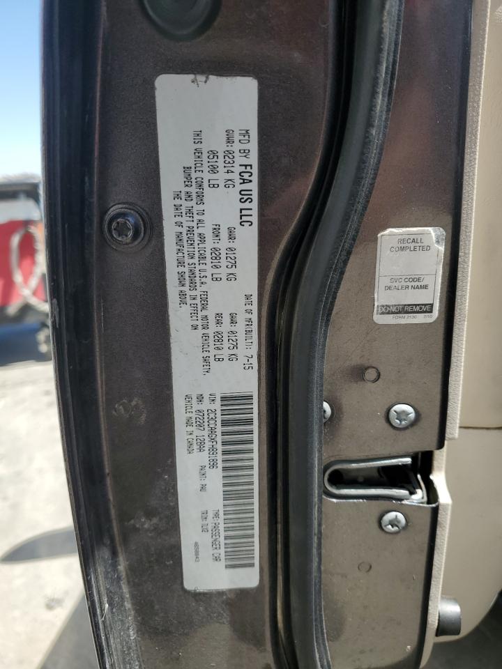 2015 Chrysler 300 Limited VIN: 2C3CCAAGXFH891896 Lot: 58273255