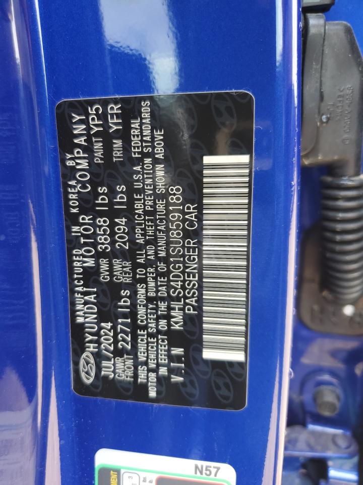 2025 Hyundai Elantra Sel VIN: KMHLS4DG1SU859188 Lot: 56966635