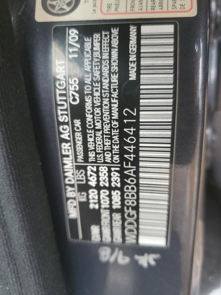 2010 Mercedes-Benz C 300 4Matic VIN: WDDGF8BB6AF446412 Lot: 51227495
