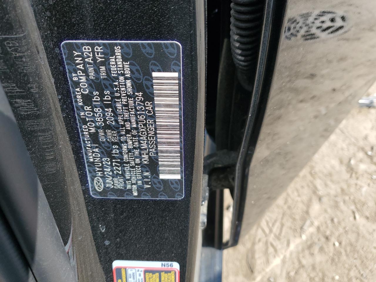 2023 Hyundai Elantra Sel VIN: KMHLM4AGXPU613794 Lot: 56339415