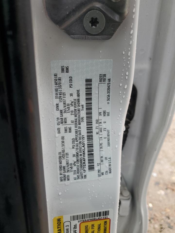 2019 Ford Ranger Xl VIN: 1FTER4FH8KLA51151 Lot: 56421585