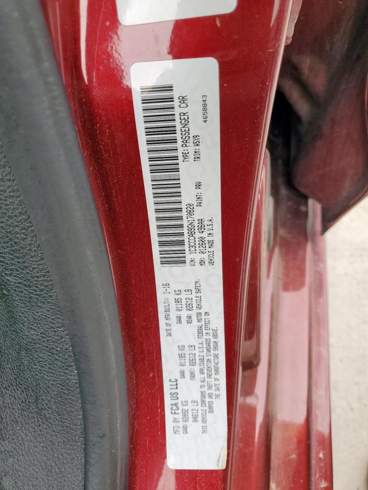 2016 Chrysler 200 Limited VIN: 1C3CCCAB9GN170820 Lot: 56944735