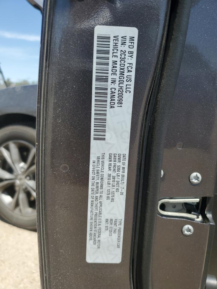 2020 Dodge Charger Gt VIN: 2C3CDXMG0LH200981 Lot: 57056735