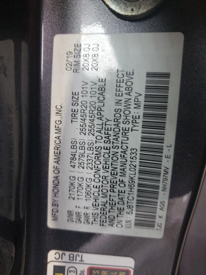 2019 Acura Rdx A-Spec VIN: 5J8TC1H69KL021533 Lot: 56033745