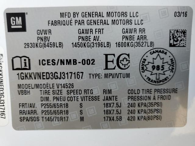 2016 GMC ACADIA SLE  