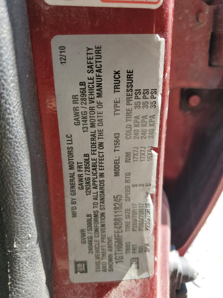 2011 GMC Canyon Sle VIN: 1GTH6MFE4B8118245 Lot: 54403745