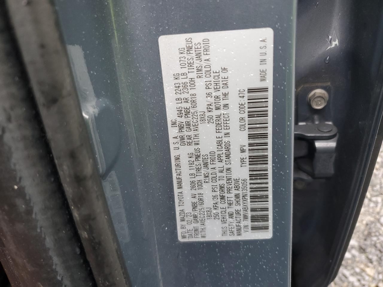 2023 Mazda Cx-50 Base VIN: 7MMVABXYXPN135056 Lot: 58132615