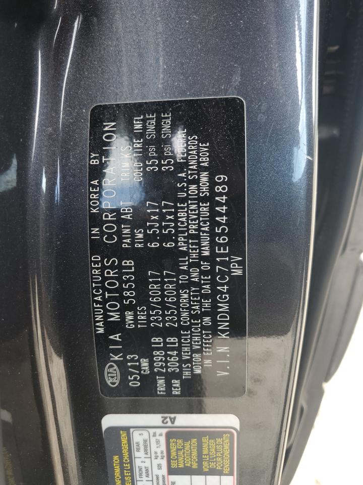 2014 Kia Sedona Lx VIN: KNDMG4C71E6544489 Lot: 55875685