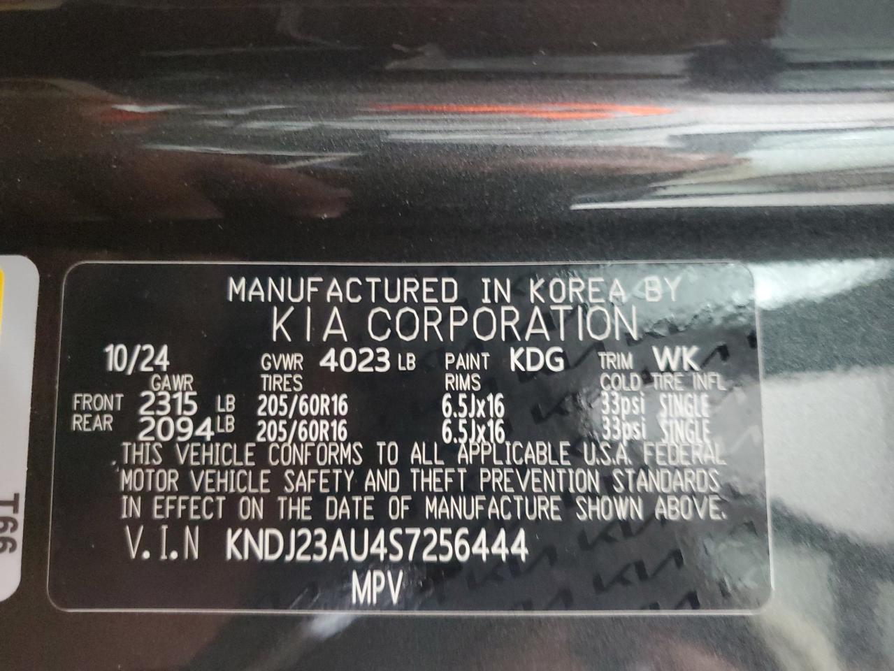 2025 Kia Soul Lx VIN: KNDJ23AU4S7256444 Lot: 56504945
