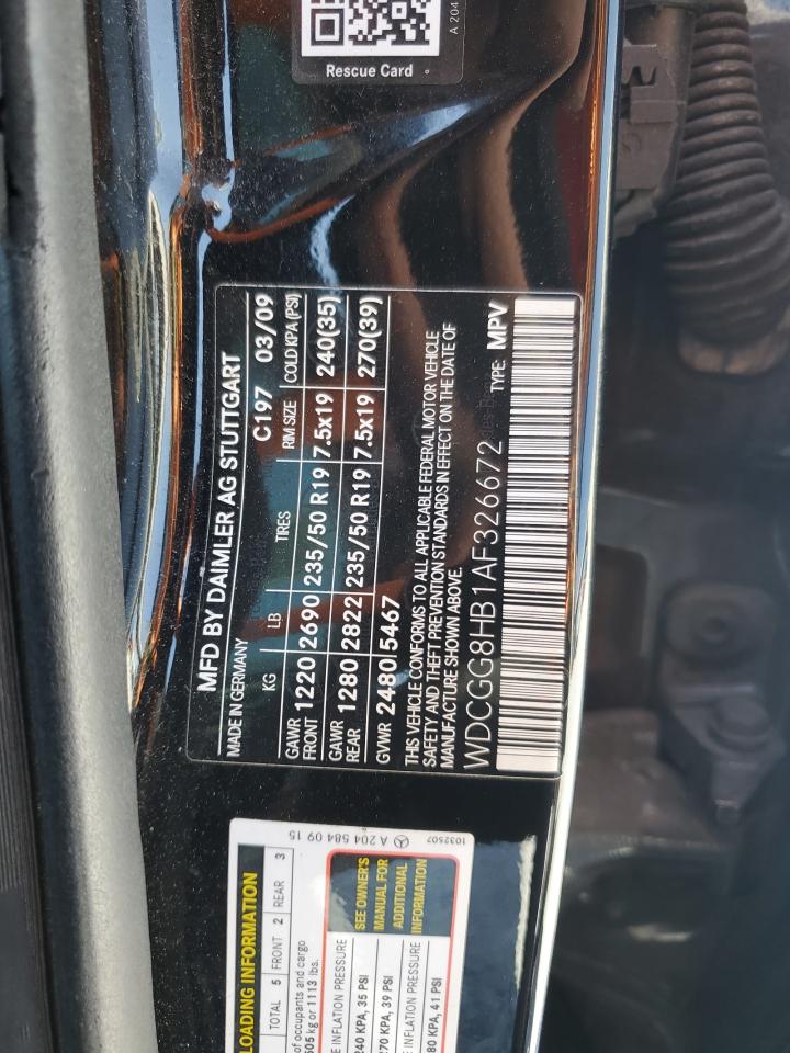 2010 Mercedes-Benz Glk 350 4Matic VIN: WDCGG8HB1AF326672 Lot: 56113235