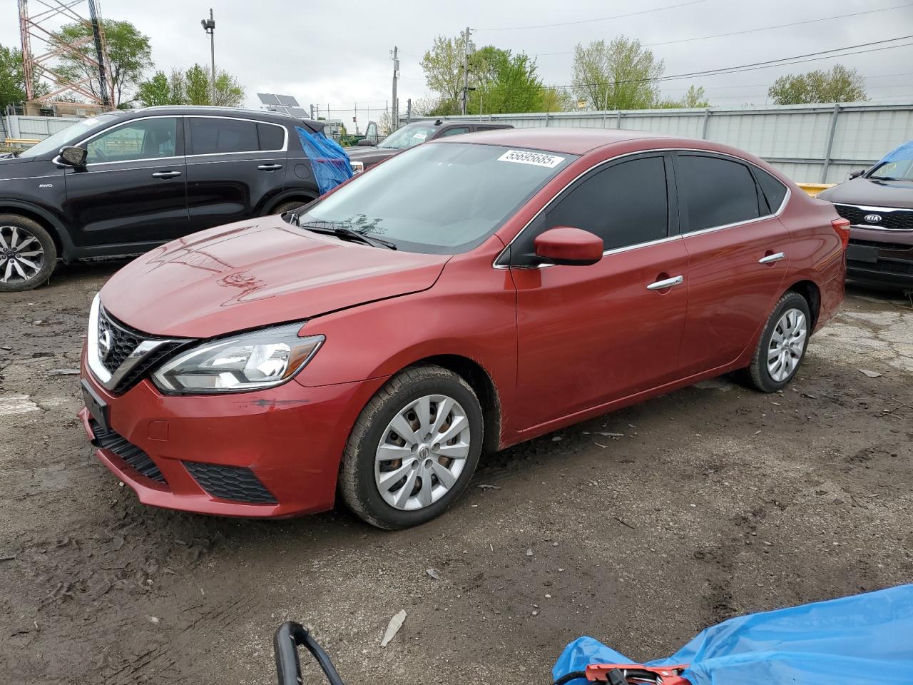 2016 Nissan Sentra S na sprzedaż w Dyer, IN - Front End