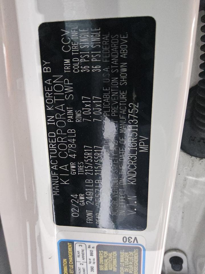 2024 Kia Niro Wind VIN: KNDCR3L16R5113752 Lot: 56433985