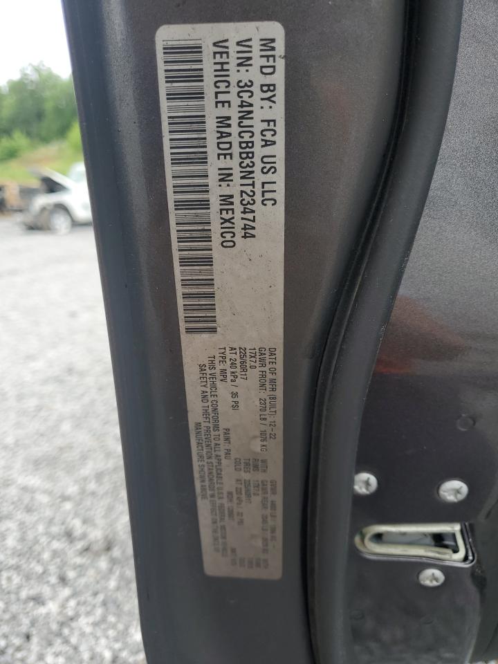 2022 Jeep Compass Latitude VIN: 3C4NJCBB3NT234744 Lot: 55816285