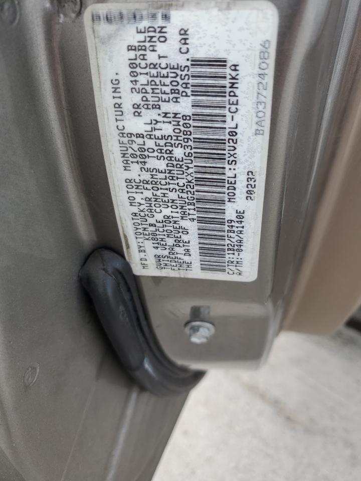 2000 Toyota Camry Ce VIN: 4T1BG22KXYU639808 Lot: 56606985