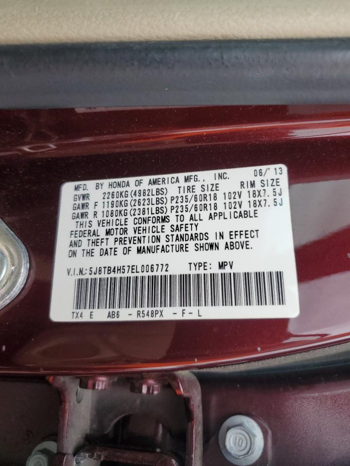 2014 Acura Rdx Technology VIN: 5J8TB4H57EL006772 Lot: 56536495