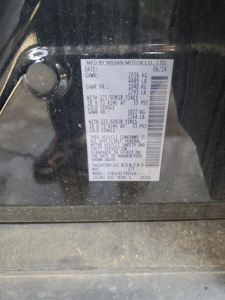 2014 Nissan Rogue S VIN: 5N1AT2MT3EC854283 Lot: 57125955