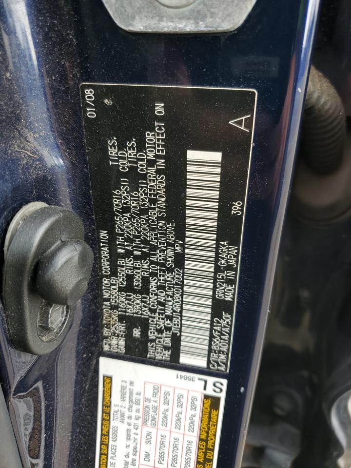 2008 Toyota 4Runner Sr5 VIN: JTEBU14R08K017002 Lot: 58016115