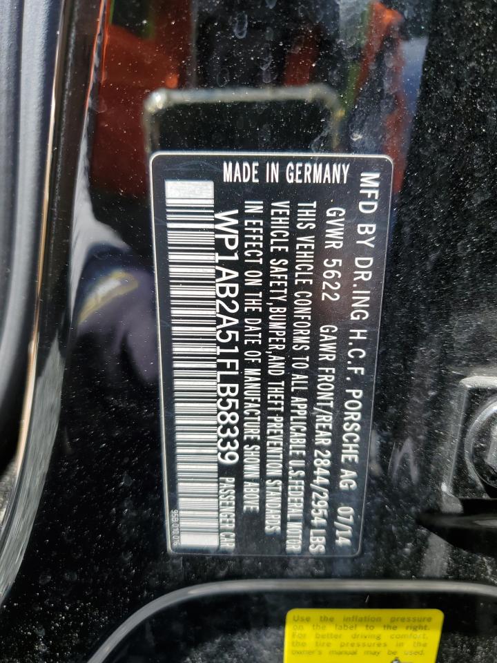 2015 Porsche Macan S VIN: WP1AB2A51FLB58339 Lot: 56342755