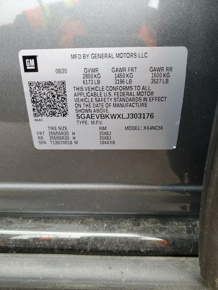 2020 Buick Enclave Premium VIN: 5GAEVBKWXLJ303176 Lot: 56979155