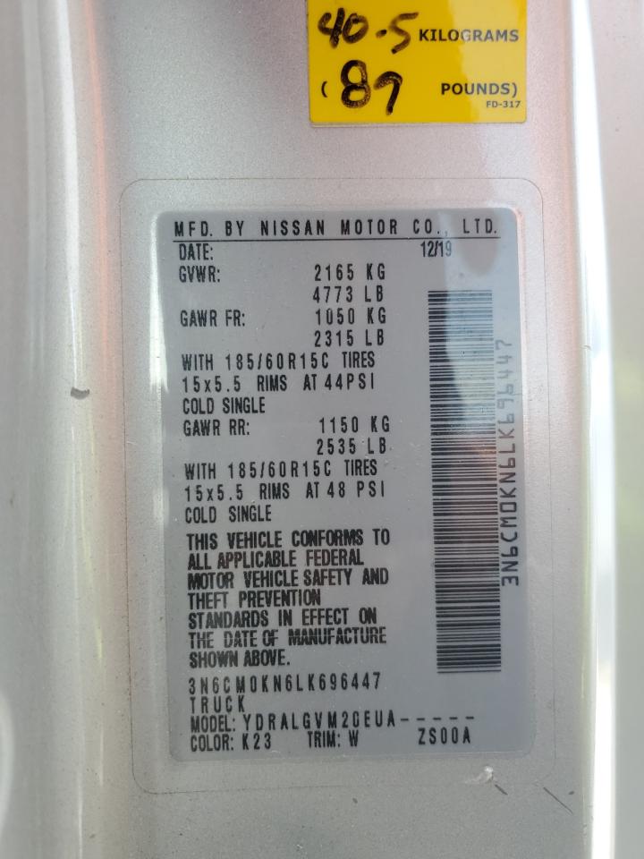 2020 Nissan Nv200 2.5S VIN: 3N6CM0KN6LK696447 Lot: 58488875
