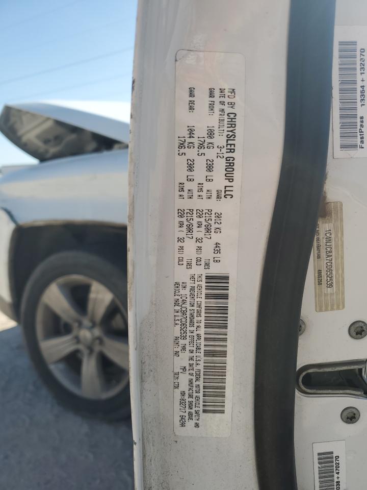 2012 Jeep Compass Sport VIN: 1C4NJCBA7CD652539 Lot: 57405755