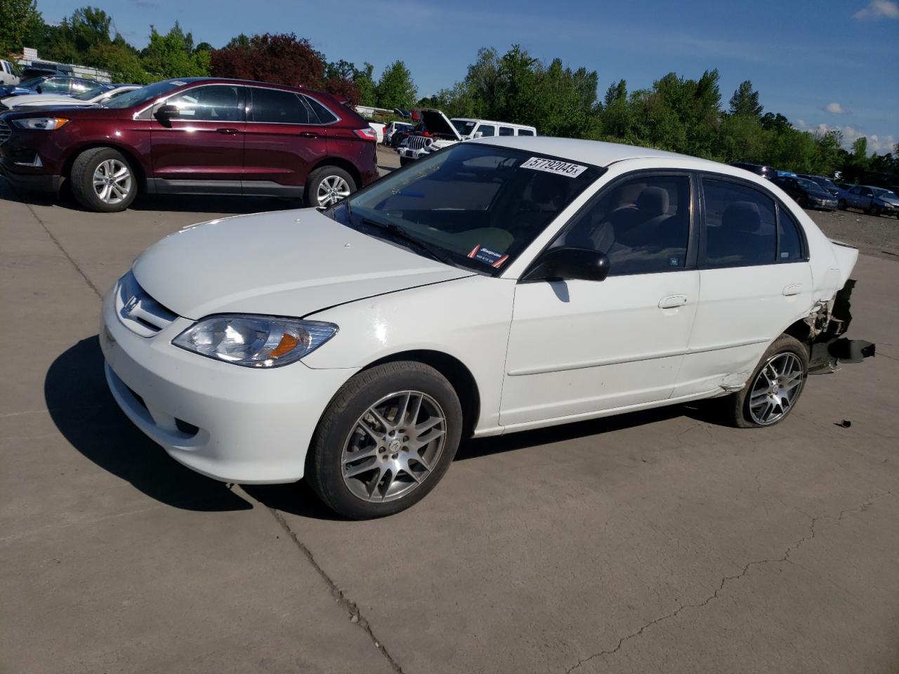 2005 Honda Civic Lx en Venta en Woodburn, OR - Rear End