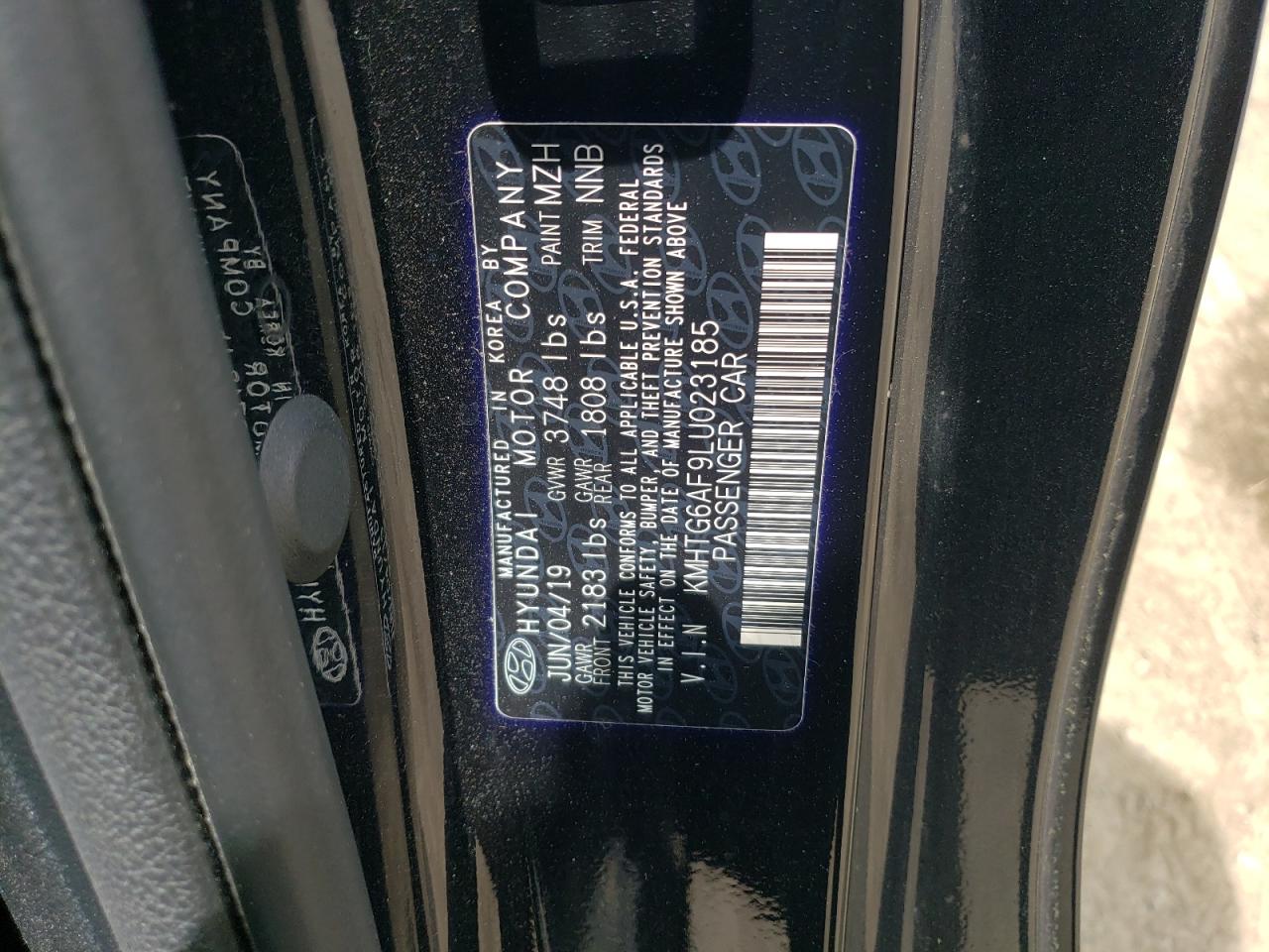 2020 Hyundai Veloster Base VIN: KMHTG6AF9LU023185 Lot: 56759725