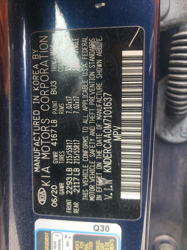 2021 Kia Seltos Ex VIN: KNDERCAA0M7101637 Lot: 58934055