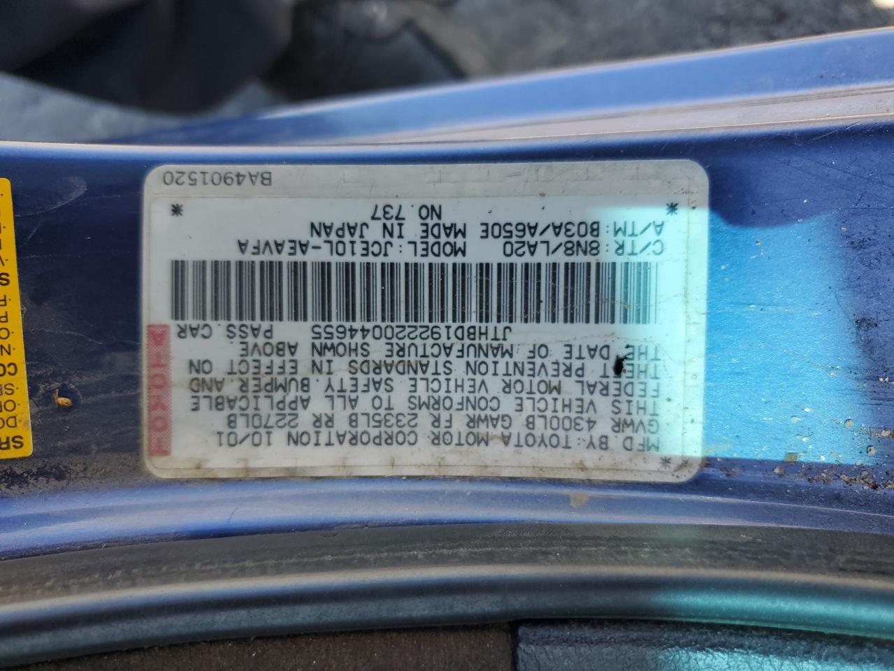 2002 Lexus Is 300 VIN: JTHBD192220044655 Lot: 56338165