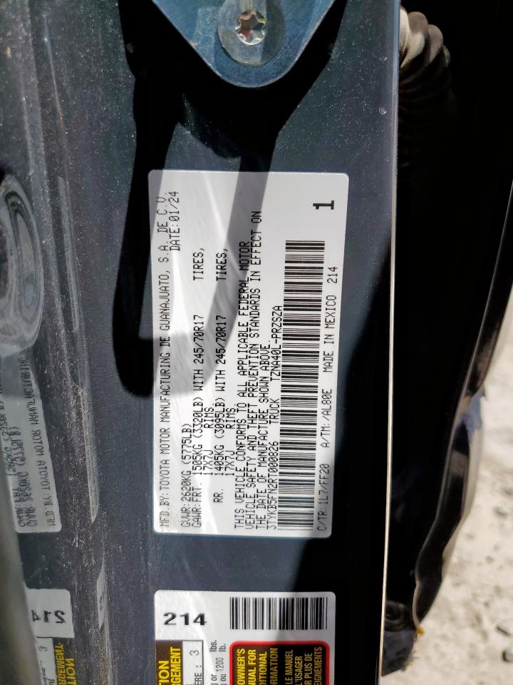 2024 Toyota Tacoma Double Cab VIN: 3TYKB5FN2RT000826 Lot: 56976295