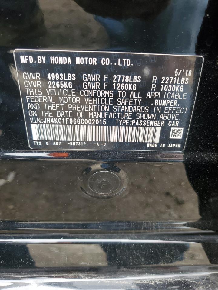 2016 Acura Rlx Advance VIN: JH4KC1F96GC002015 Lot: 58863265
