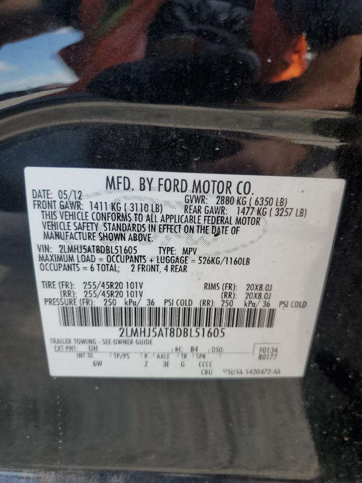 2013 Lincoln Mkt VIN: 2LMHJ5AT8DBL51605 Lot: 57329075