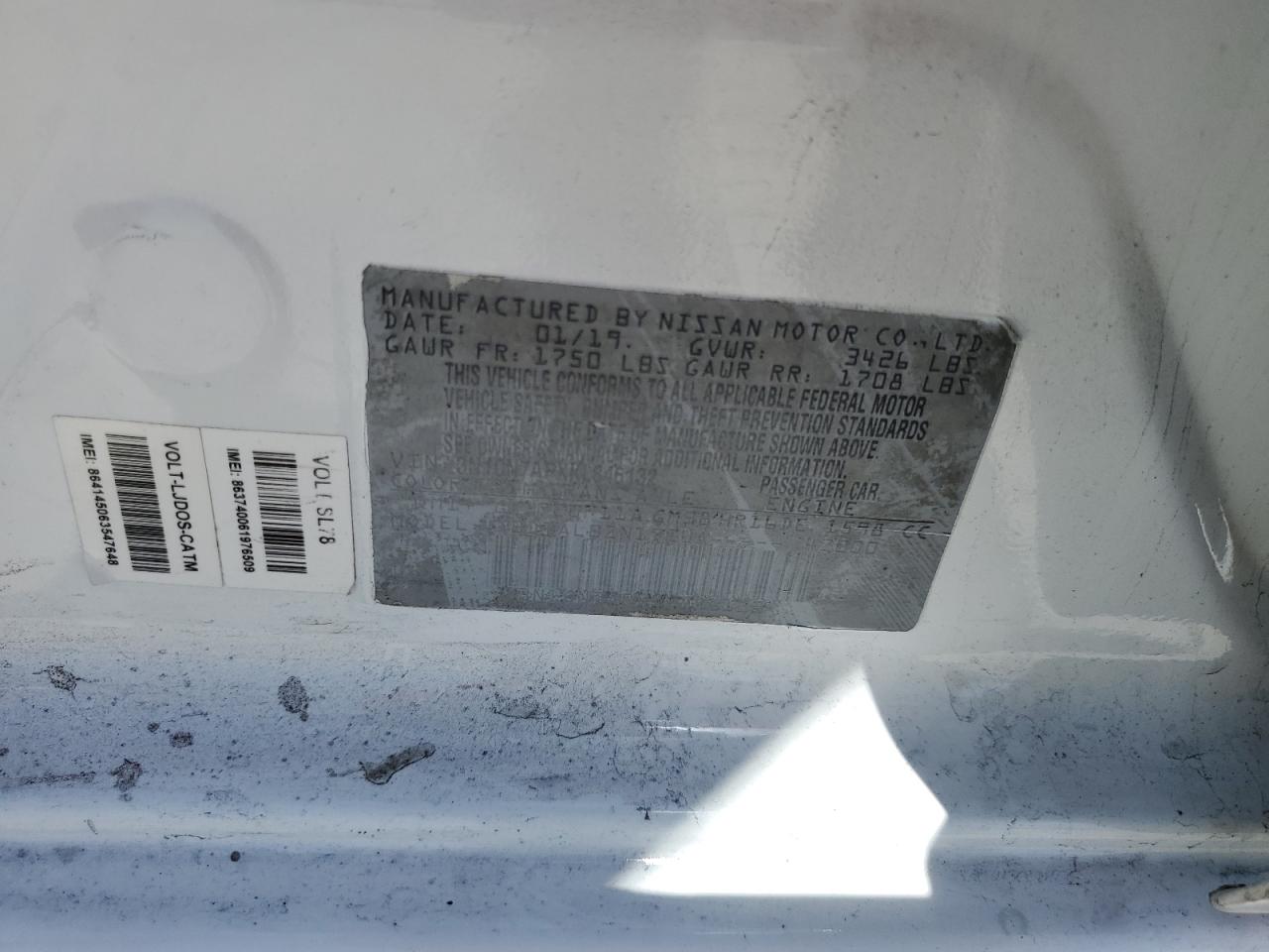 2019 Nissan Versa S VIN: 3N1CN7APXKL846132 Lot: 57431125