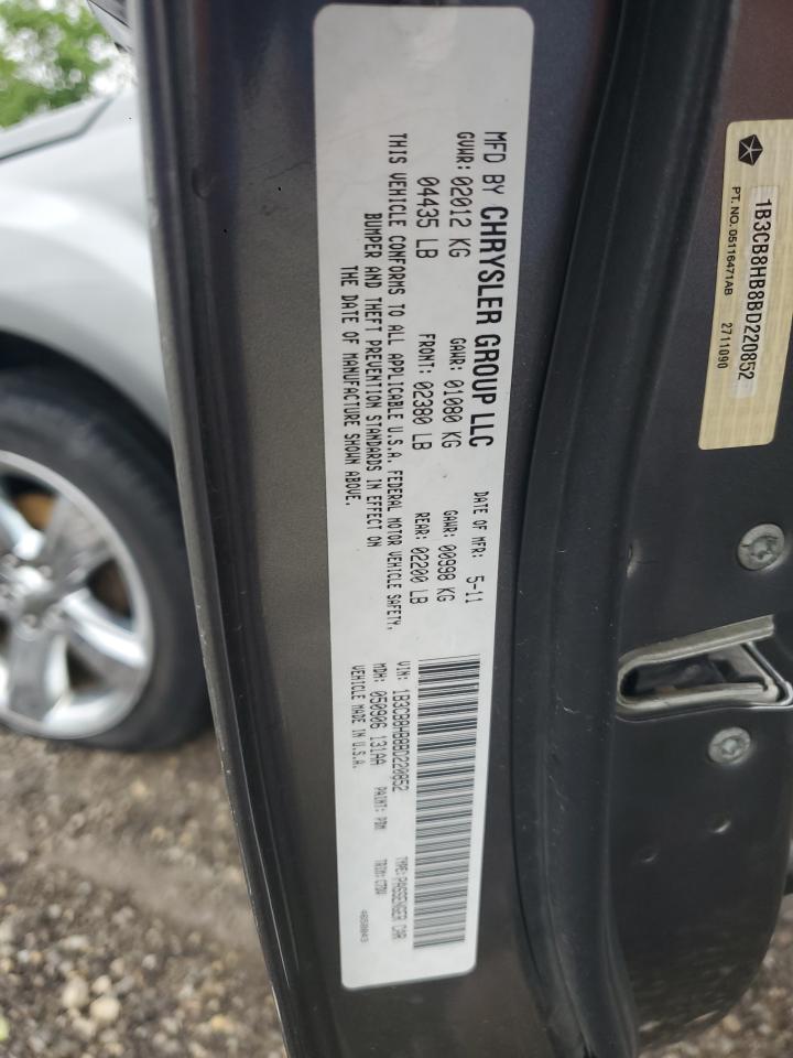 2011 Dodge Caliber Rush VIN: 1B3CB8HB8BD220852 Lot: 57391015