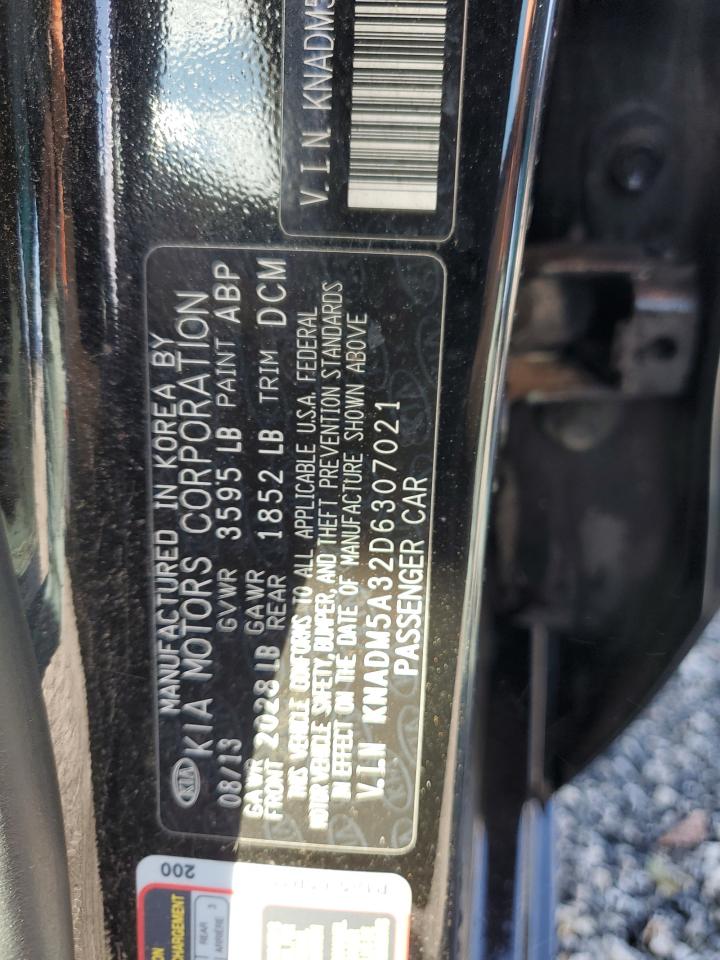 2013 Kia Rio Lx VIN: KNADM5A32D6307021 Lot: 55892795