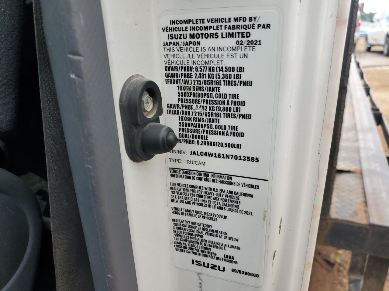 2022 Isuzu Npr Hd VIN: JALC4W161N7013585 Lot: 54525375