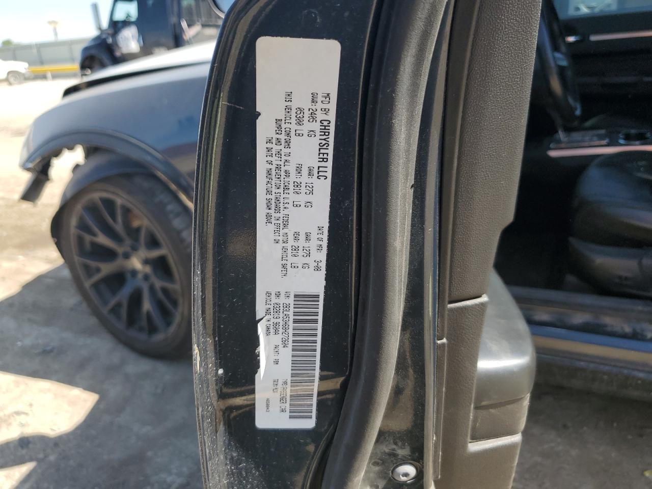 2008 Dodge Charger R/T VIN: 2B3LA53H68H272604 Lot: 56590295